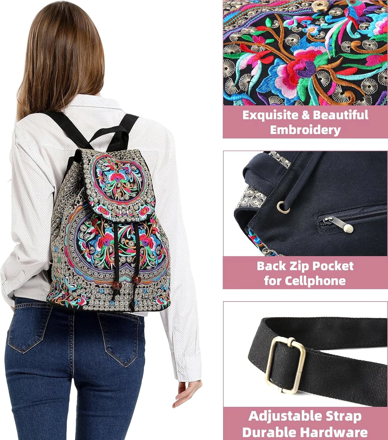 کوله پشتی بوم زنانه گودهان، کیف دوشی روزمره، کوله پشتی مسافرتی ضد سرقت سنگین و قدیمی کوله پشتی بوم زنانه گودهان، کیف دوشی روزمره، کوله پشتی مسافرتی ضد سرقت سنگین و قدیمی