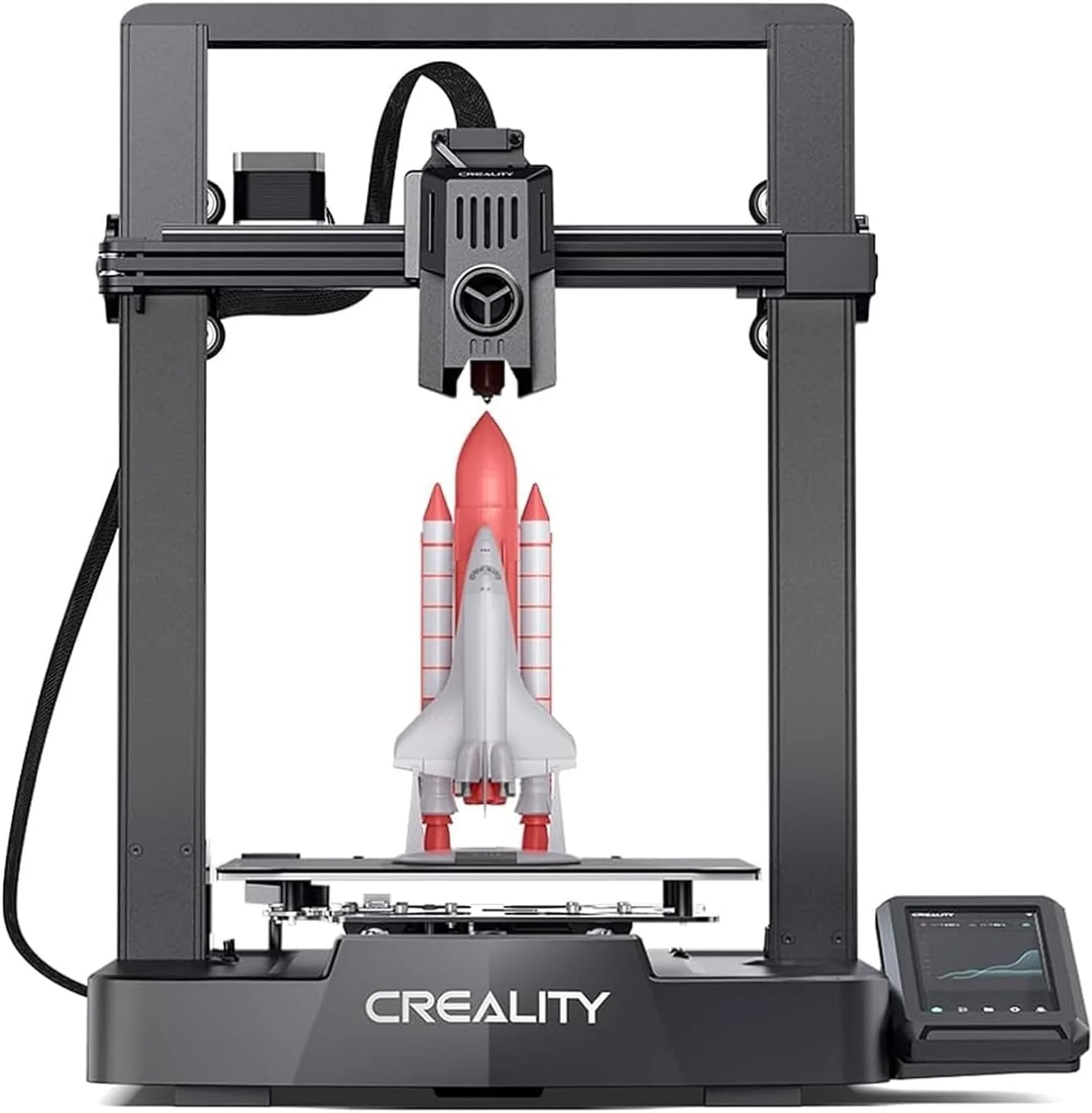 بسته پرینتر سه بعدی Ender 3 V3 KE به همراه جعبه خشک کن فیلامنت Creality Space Pi، فن و صفحه لمسی، نگهدارنده قرقره فیلامنت پرینتر سه بعدی