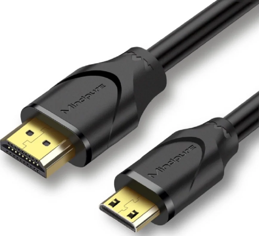 کابل مینی HDMI به HDMI مایندپیور مدل AD016، نر به نر، رزولوشن 1080P HD، طول 1.5 متر، مشکی | AD016
