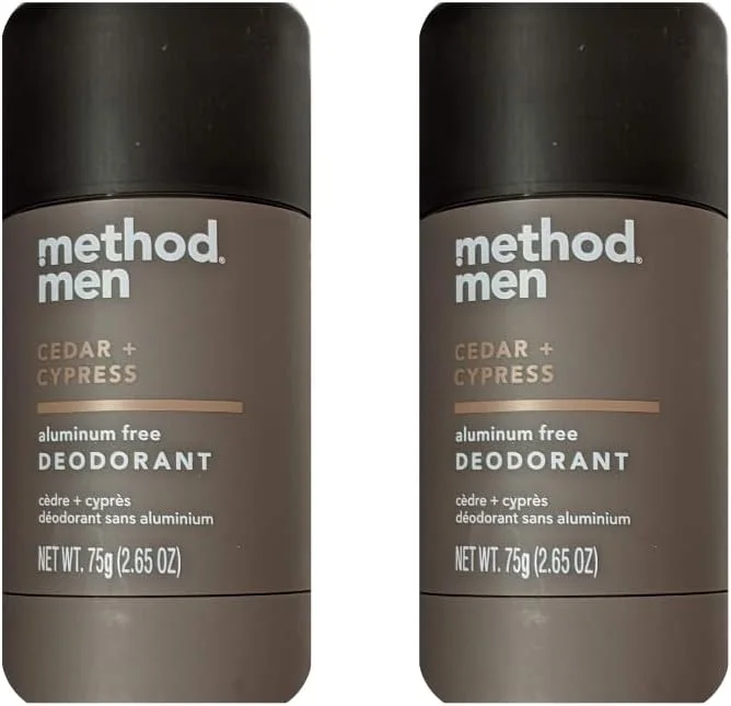 دئودورانت مردانه بدون آلومینیوم متد، سدر و سرو، 75 گرم (بسته 2 عددی)