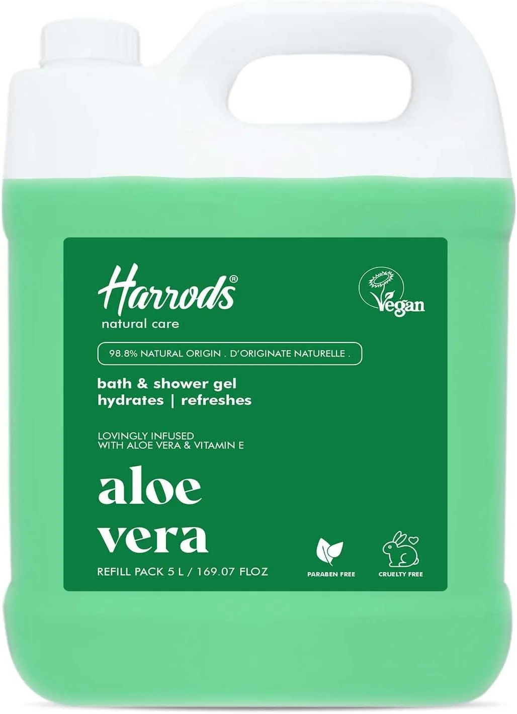 لاو اند بیاند آلوئه ورا مایع شستشوی بدن طبیعی بسته 5 لیتری | صابون مایع برای شستشوی بدن | بسته پرکننده ژل دوش | مایع شستشوی بدن با رایحه ملایم | صابون هتلی | پرکننده صابون مایع