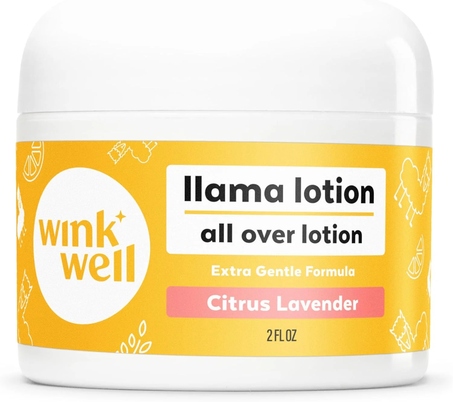 لوسیون بدن کودک Well Llama Wink Naturals، مراقبت ملایم از بدن برای مرطوب کردن و تسکین پوست خشک نوزادان، کودکان و بزرگسالان، فاقد پارابن، مواد شیمیایی، رنگ و عطر (59 میلی لیتر)