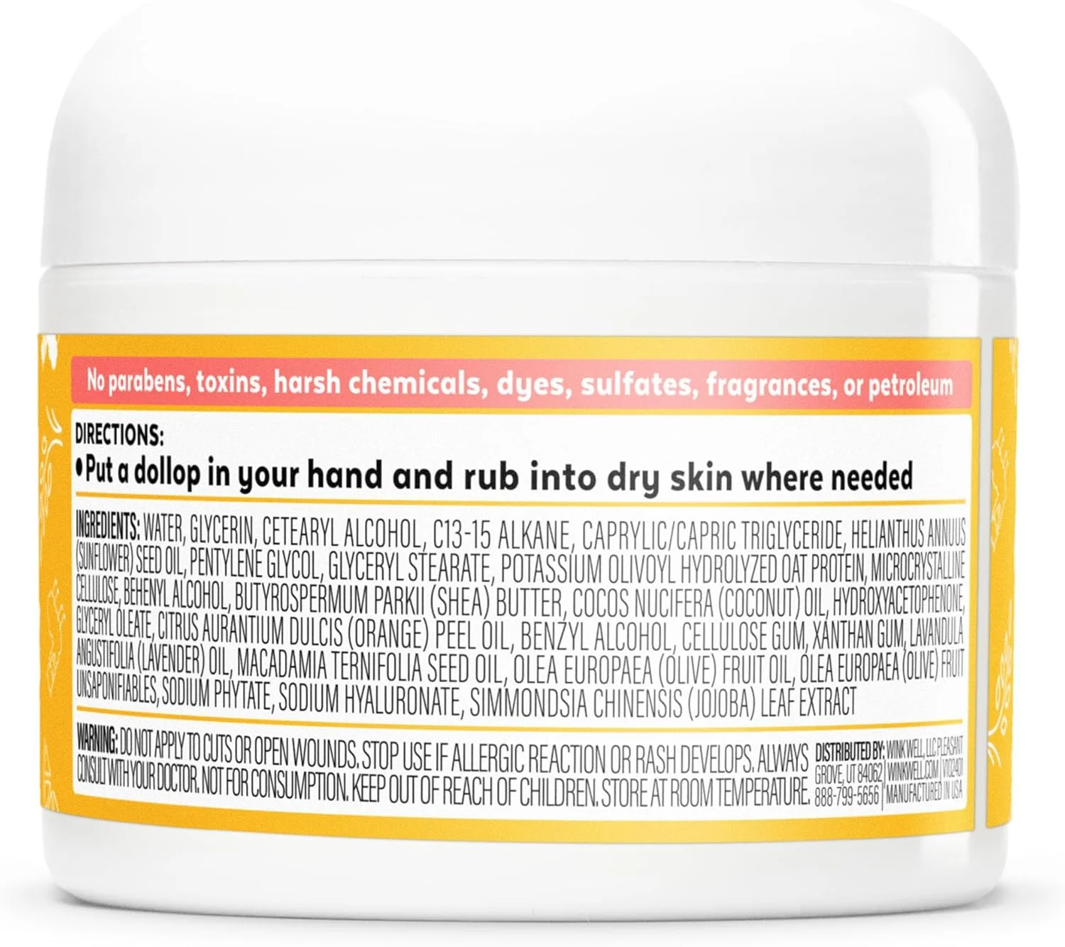 لوسیون بدن کودک Well Llama Wink Naturals، مراقبت ملایم از بدن برای مرطوب کردن و تسکین پوست خشک نوزادان، کودکان و بزرگسالان، فاقد پارابن، مواد شیمیایی، رنگ و عطر (59 میلی لیتر)