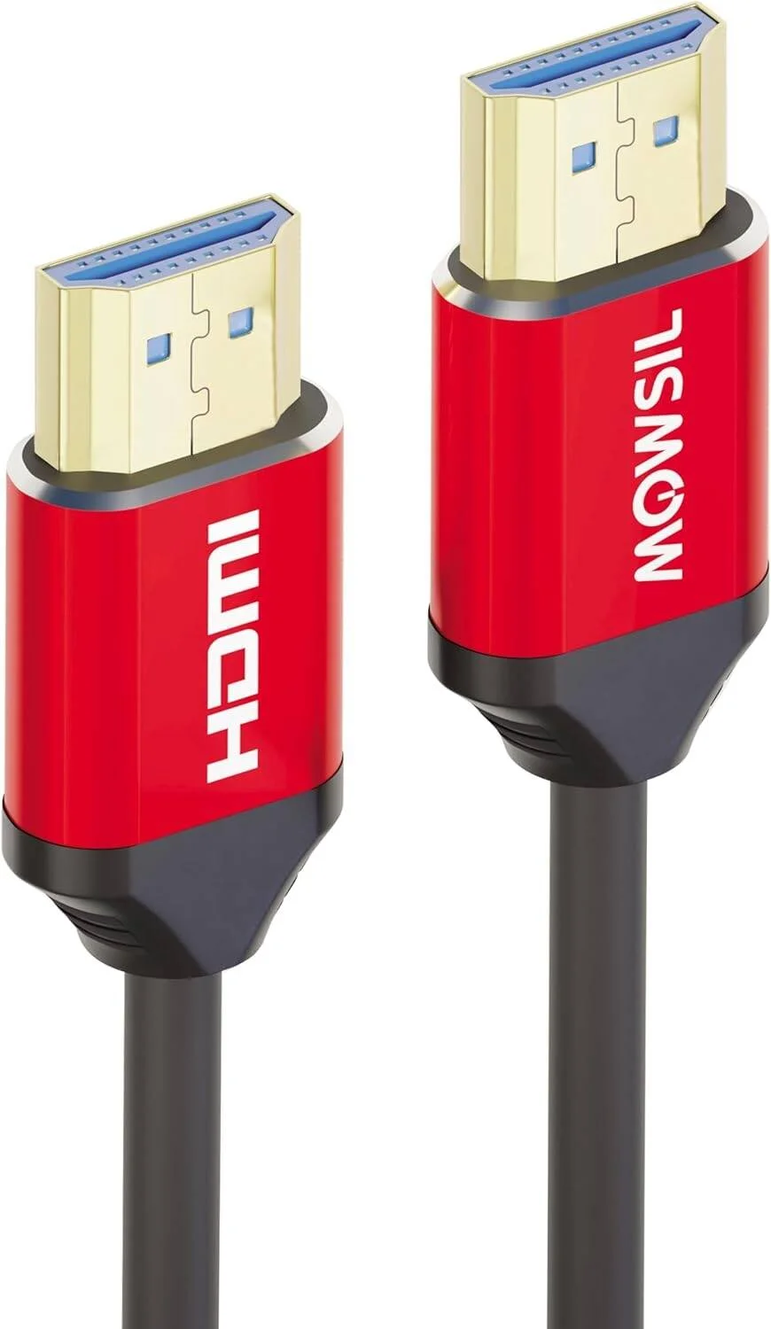 کابل HDMI 1.4 موسیل 4K@30Hz طول 2 متر، نرخ انتقال داده تا 10.8 گیگابیت بر ثانیه، پشتیبانی از 4K@30Hz/ 2K 1080P تا 60Hz /3D، سازگار با دستگاه های کامپیوتر رومیزی، لپ تاپ، تی وی باکس، مشکی-قرمز | MOHD102