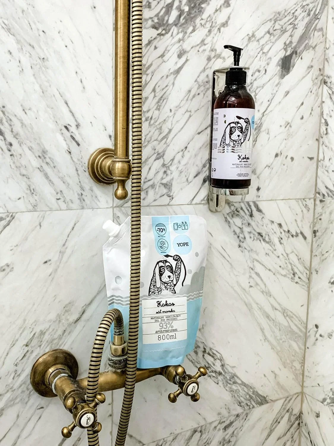 مایع شستشوی بدن شارژی یوپ، ملایم، دارای pH خنثی، 98% مواد منشاء طبیعی، وگان، رایحه: نارگیل و نمک دریا، 800 میلی لیتر