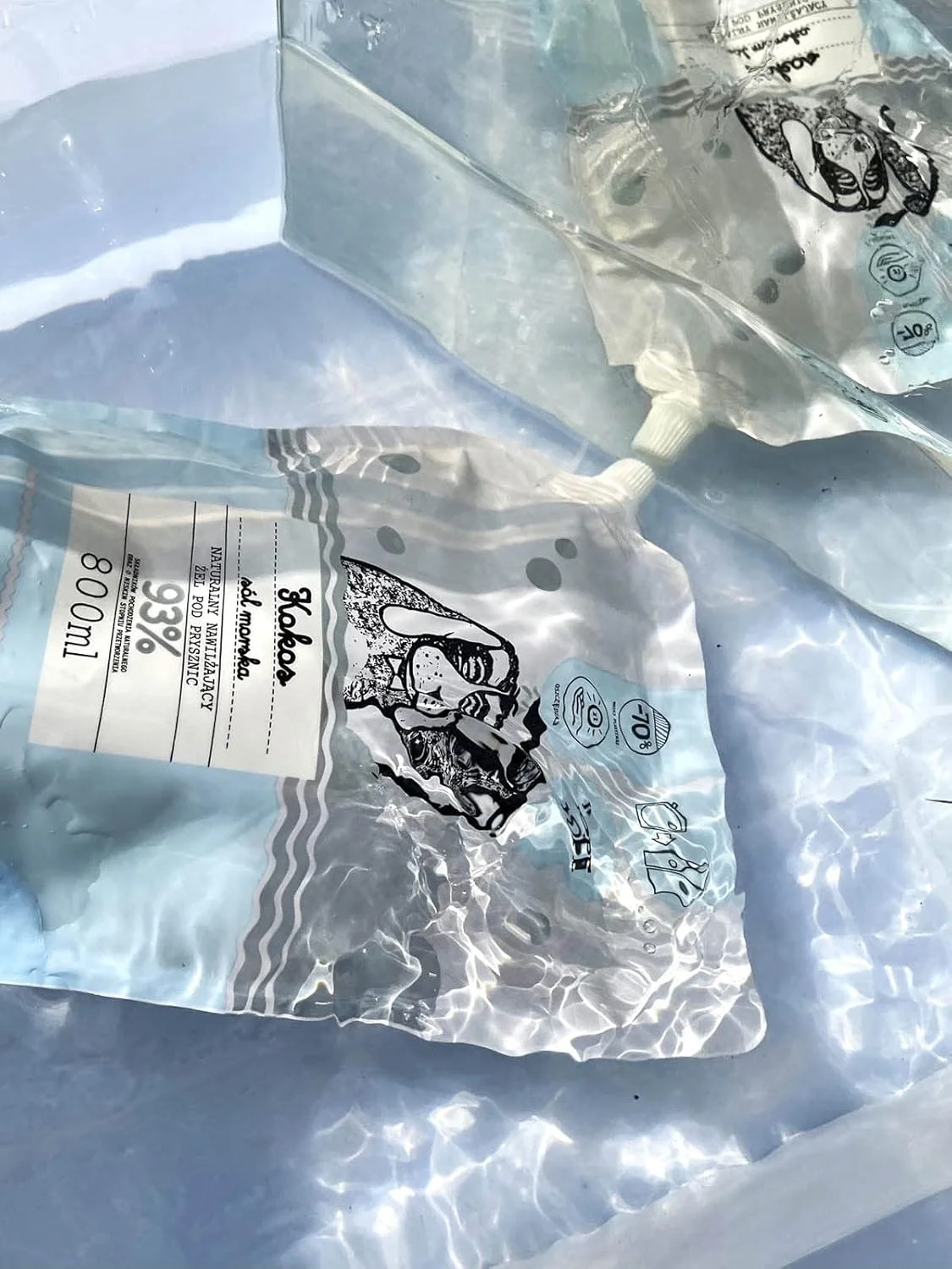 مایع شستشوی بدن شارژی یوپ، ملایم، دارای pH خنثی، 98% مواد منشاء طبیعی، وگان، رایحه: نارگیل و نمک دریا، 800 میلی لیتر