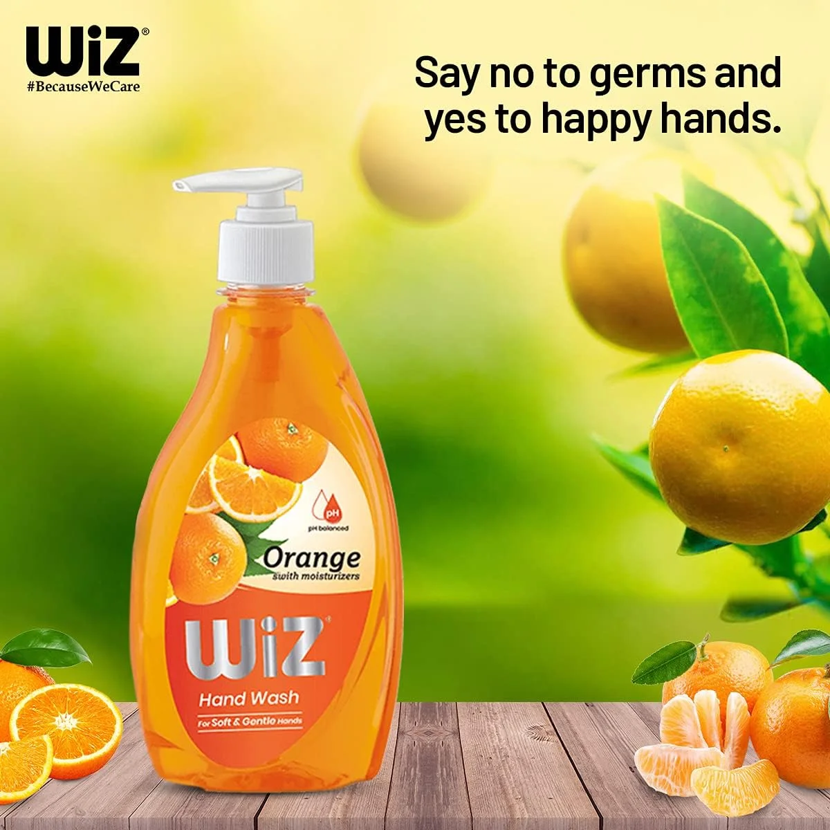 مایع دستشویی ویز با pH متعادل، مرطوب کننده اضافی، رایحه پرتقال، محافظت کامل برای دست های نرم و لطیف، بطری پمپی 450 میلی لیتری - بسته 2 عددی