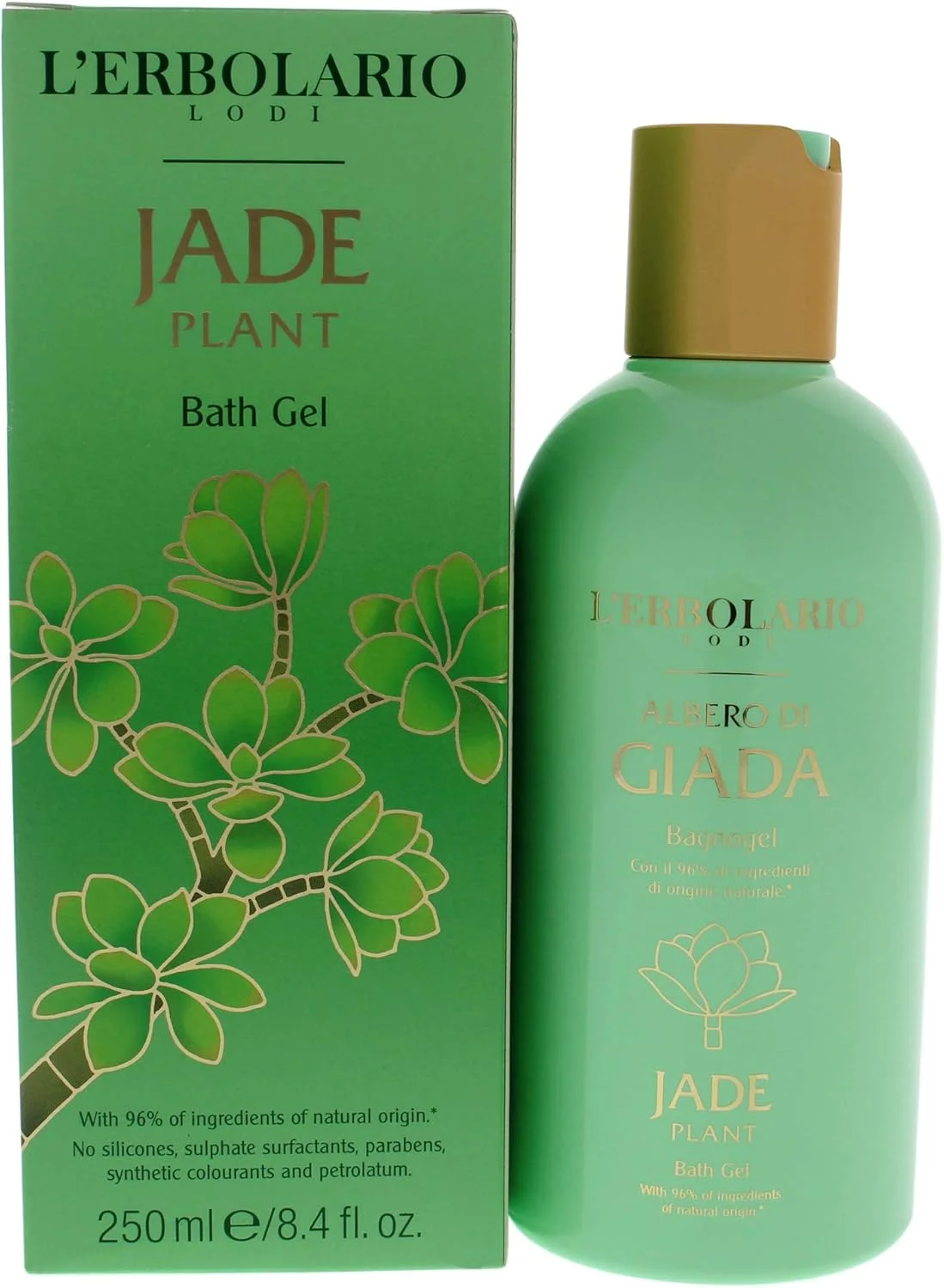 ژل شستشوی بدن گیاه یشم L'Erbolario - رایحه سبز و گلی - فرمول ملایم - دارای خواص مرطوب کنندگی و محافظتی موثر - مناسب حتی برای ظریف ترین پوست ها - فاقد پارابن - 250 میلی لیتر