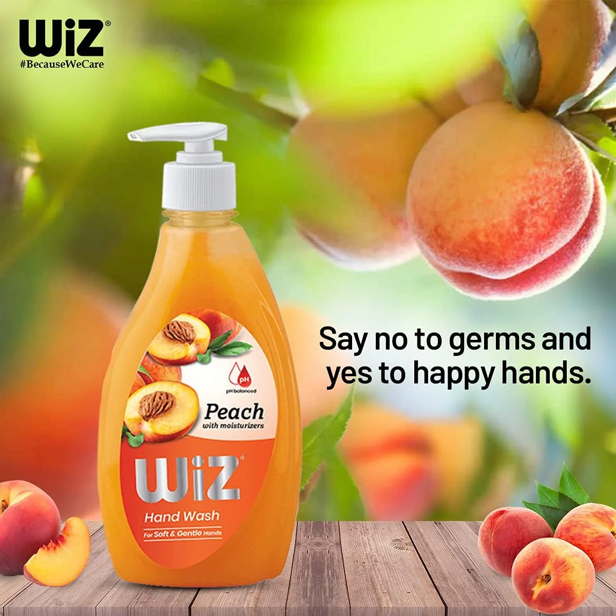 مایع دستشویی ویز با pH متعادل، مرطوب کننده اضافی، رایحه هلو، محافظت کامل برای دست های نرم و لطیف، بطری پمپی 450 میلی لیتری - بسته 2 عددی