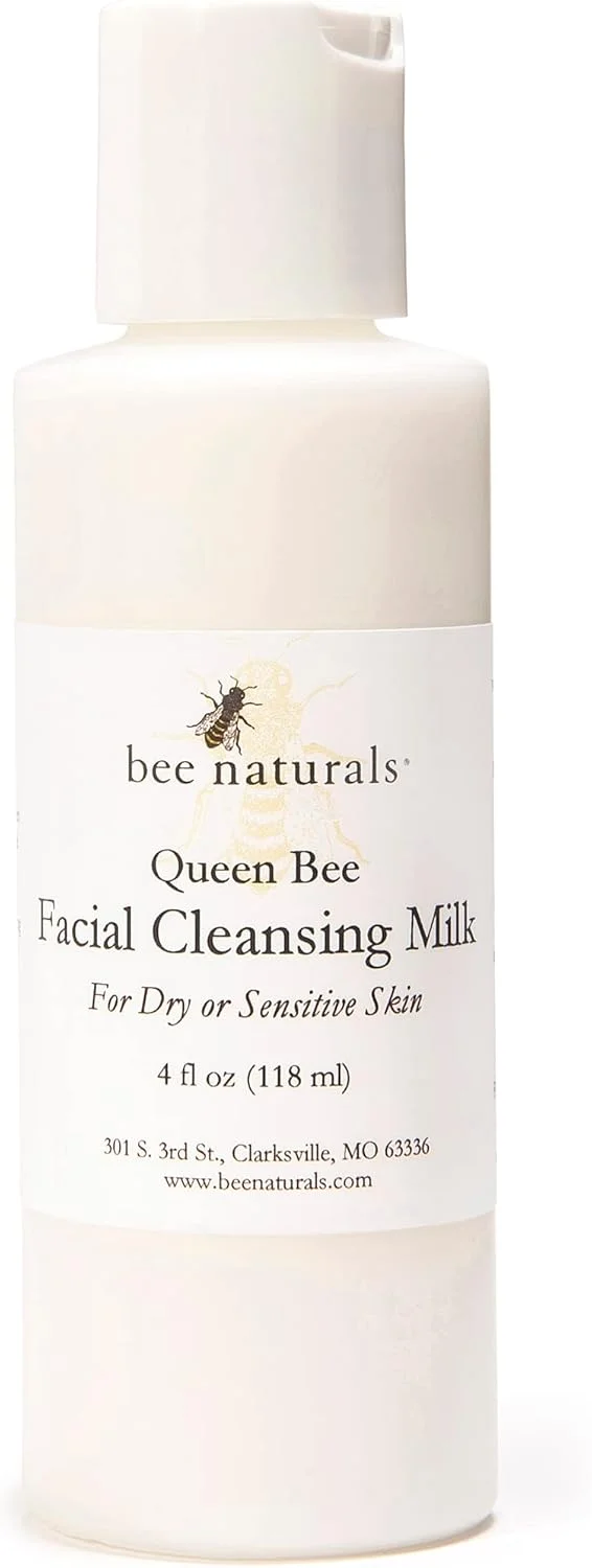 شیر پاک کننده صورت Bee Naturals - بدون کف، بدون عطر، پاک کننده ملایم برای انواع پوست با عسل، آلانتوئین و روغن بادام (118 میلی لیتر)