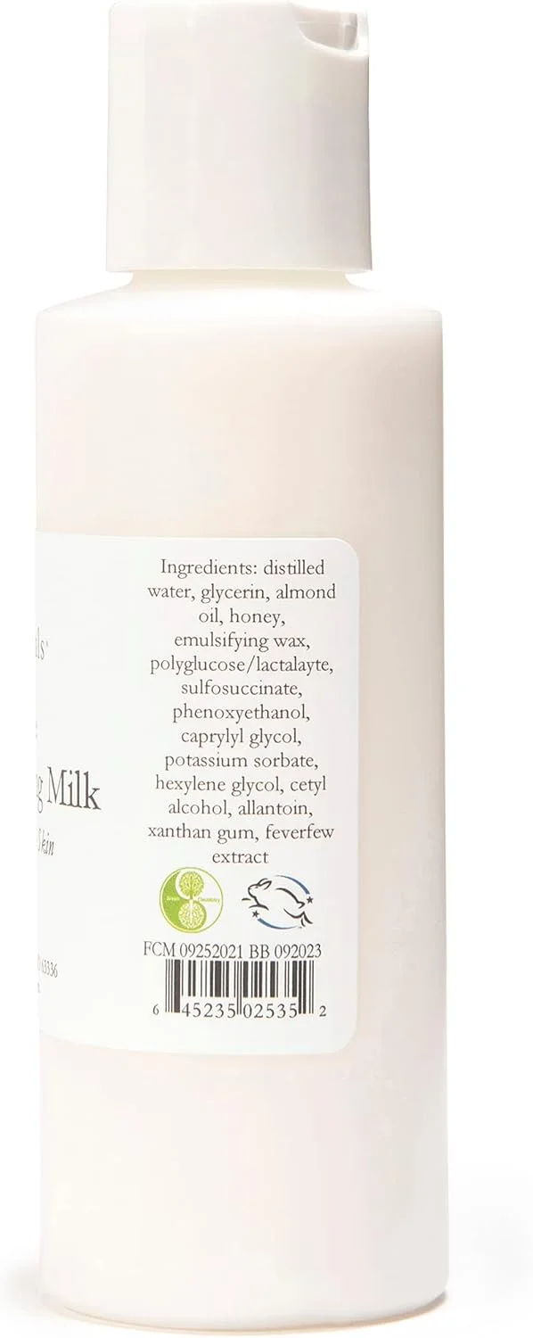 شیر پاک کننده صورت Bee Naturals - بدون کف، بدون عطر، پاک کننده ملایم برای انواع پوست با عسل، آلانتوئین و روغن بادام (118 میلی لیتر)