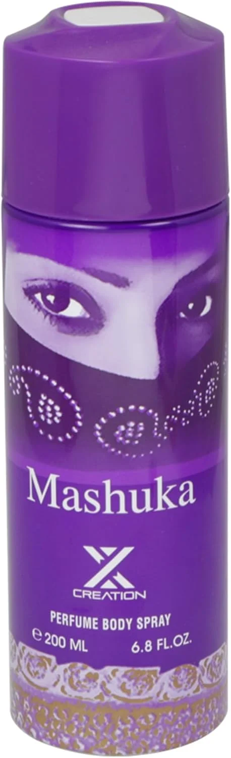 اسپری خوشبو کننده بدن زنانه ماشوکا، 200 میلی لیتر | رایحه گلی ماندگار | دئودورانت روزانه برای انواع پوست | رایحه با طراوت و ظریف (200 میلی لیتر)