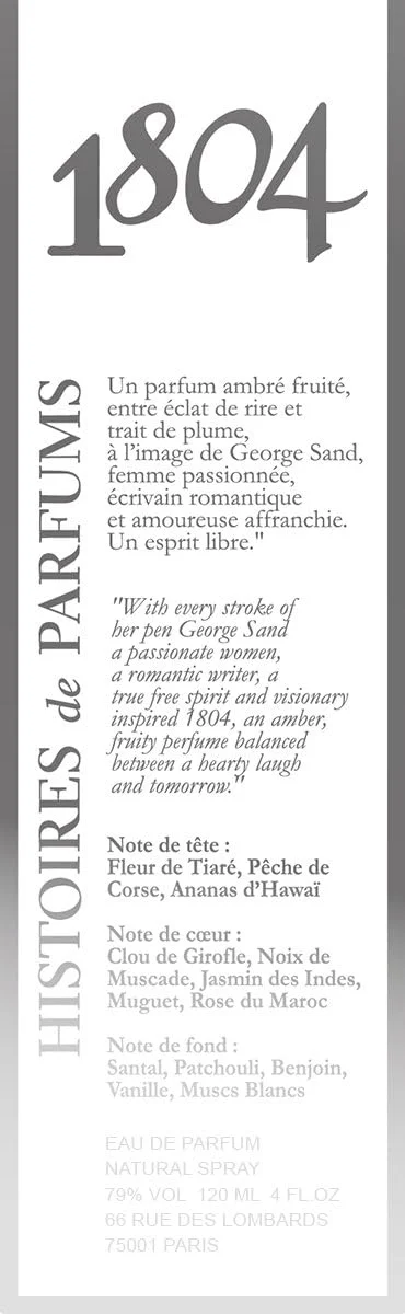 عطر ادو پرفیوم هیستوریز د پارفومز 1804 حجم 120 میلی لیتر