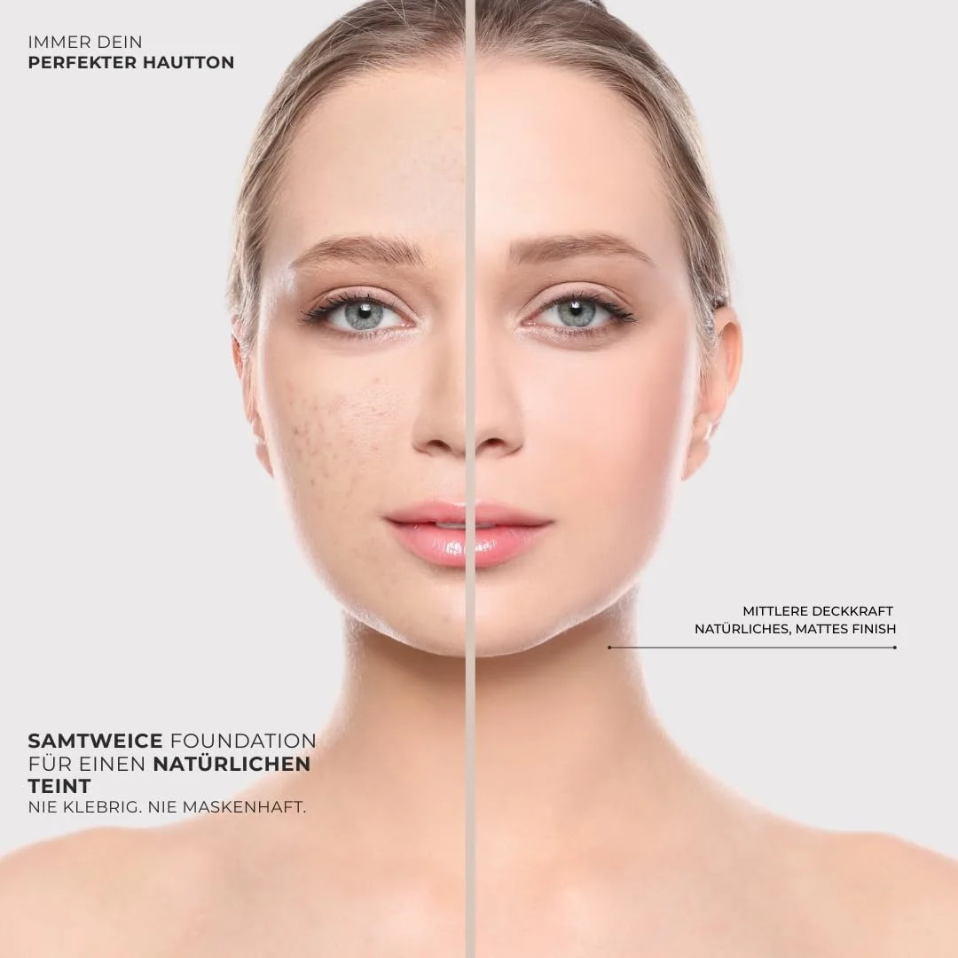 کرم پودر تطبیق رنگی Lavertu حاوی ویتامین E آنتی اکسیدان، دارای خواص ضد پیری، وگان، بدون عطر، بدون تست حیوانی، طبیعی، با پوشش ملایم، سیستم شارژ مجدد، 30 میلی لیتر (روشن)