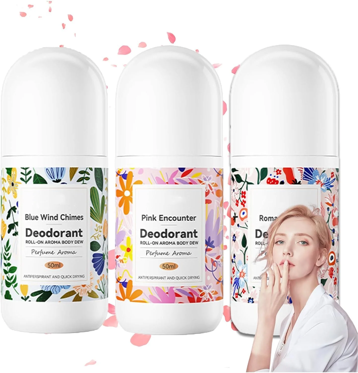 عطر رولی رمانتیک NALACAL، رولی فرمون، عطر بدن آروماتراپی ماندگار و غلیظ سایز مسافرتی برای زنان و مردان، دئودورانت عطر رولی بدن (ترکیبی - 3 عدد)