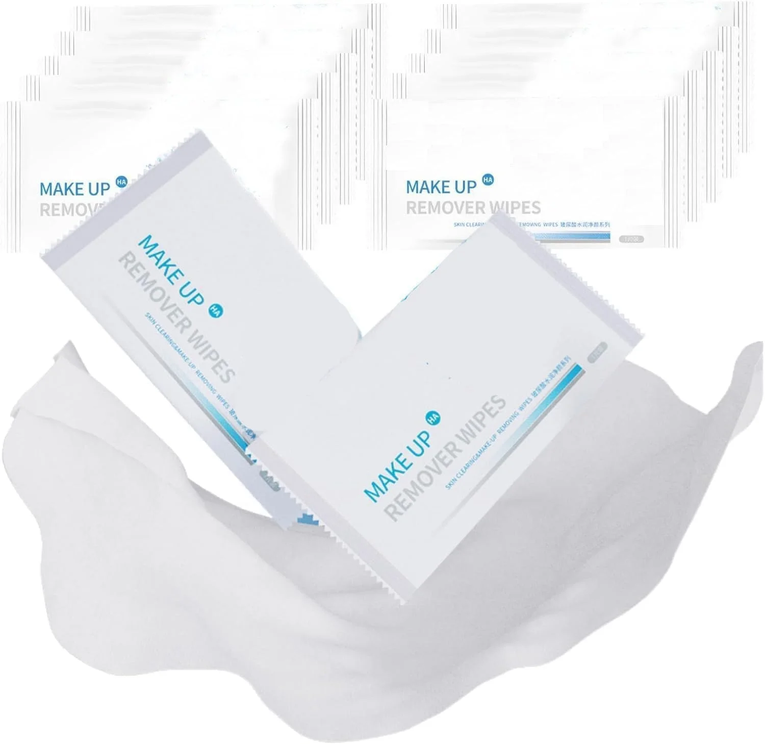 دستمال مرطوب پاک کننده آرایش Joyzzz، بسته 50 عددی، یکبار مصرف، ضد حساسیت و بدون عطر، نرم و لطیف برای انواع پوست، مناسب برای مسافرت