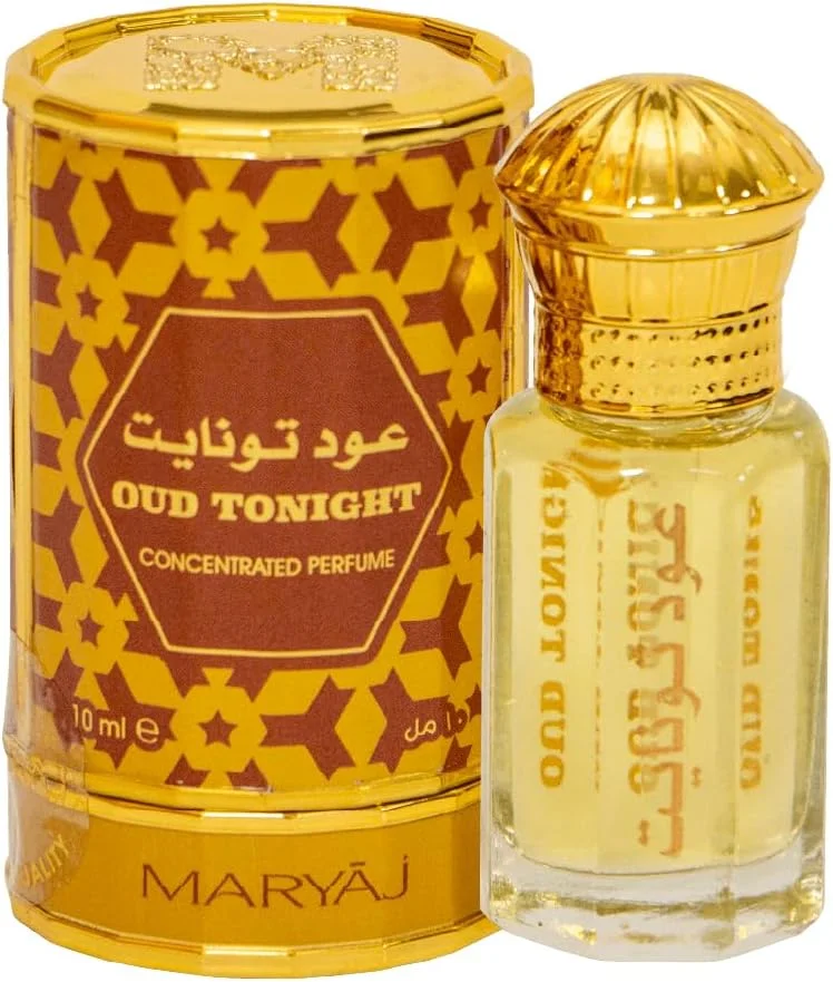 روغن عطر غلیظ ماریج عود تونایت، унисекс، 10 میلی لیتر، رایحه چوبی شرقی، ترکیب عود، بدون الکل، ماندگاری طولانی روغن عطر غلیظ ماریج عود تونایت، унисекс، 10 میلی لیتر، رایحه چوبی شرقی، ترکیب عود، بدون الکل، ماندگاری طولانی