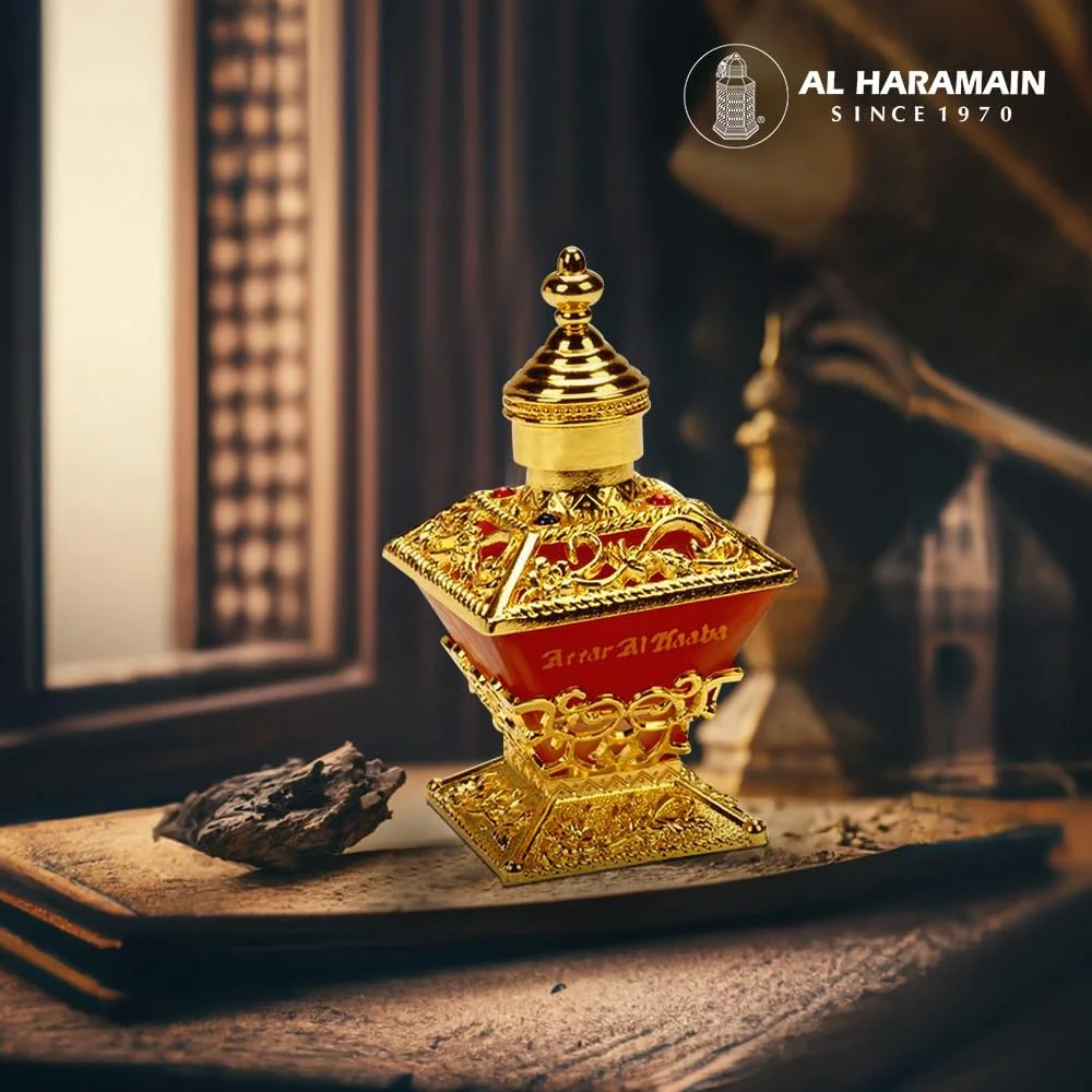عطر روغنی الحرمین عطر الکعبه | رایحه ای غنی و مشک‌دار مناسب برای خانم ها و آقایان | نت های مرکباتی و گلی | بدون الکل | عطر لوکس با ماندگاری طولانی | جذابیت برای خانم ها و آقایان | مناسب برای استفاده روزانه یا مناسبت های خاص 25 میلی لیتر
