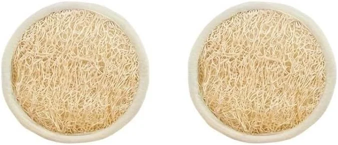 لیف اسکرابر الیاف گیاهی طبیعی - اسفنج لایه بردار ملایم صورت و بدن، پد لوفا بدون عطر و مواد شیمیایی برای پوست های حساس، خشک و چرب، لایه بردار بادوام و سازگار با محیط زیست برای بزرگسالان و نوجوانان