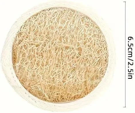 لیف اسکرابر الیاف گیاهی طبیعی - اسفنج لایه بردار ملایم صورت و بدن، پد لوفا بدون عطر و مواد شیمیایی برای پوست های حساس، خشک و چرب، لایه بردار بادوام و سازگار با محیط زیست برای بزرگسالان و نوجوانان