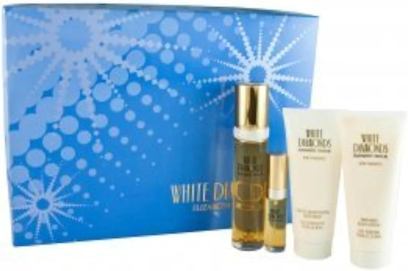 مجموعه هدیه الیزابت تیلور وایت دایموندز (50ml ادو تویلت + 10ml ادو تویلت + 100ml لوسیون بدن + 100ml ملایم Moi)