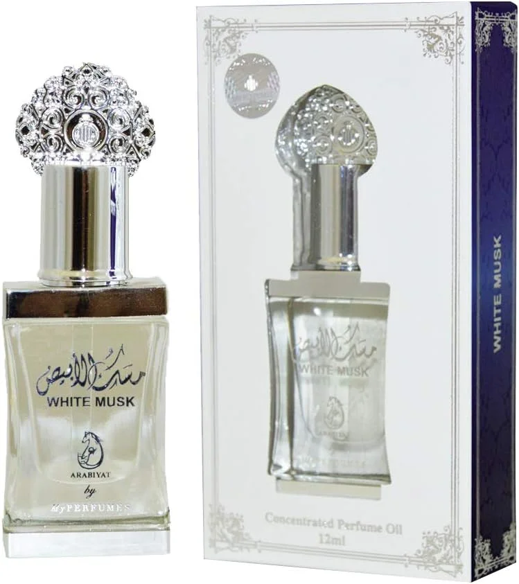 عطر روغنی غلیظ مشک سفید عربیات مناسب برای آقایان و بانوان، 12 میلی لیتر