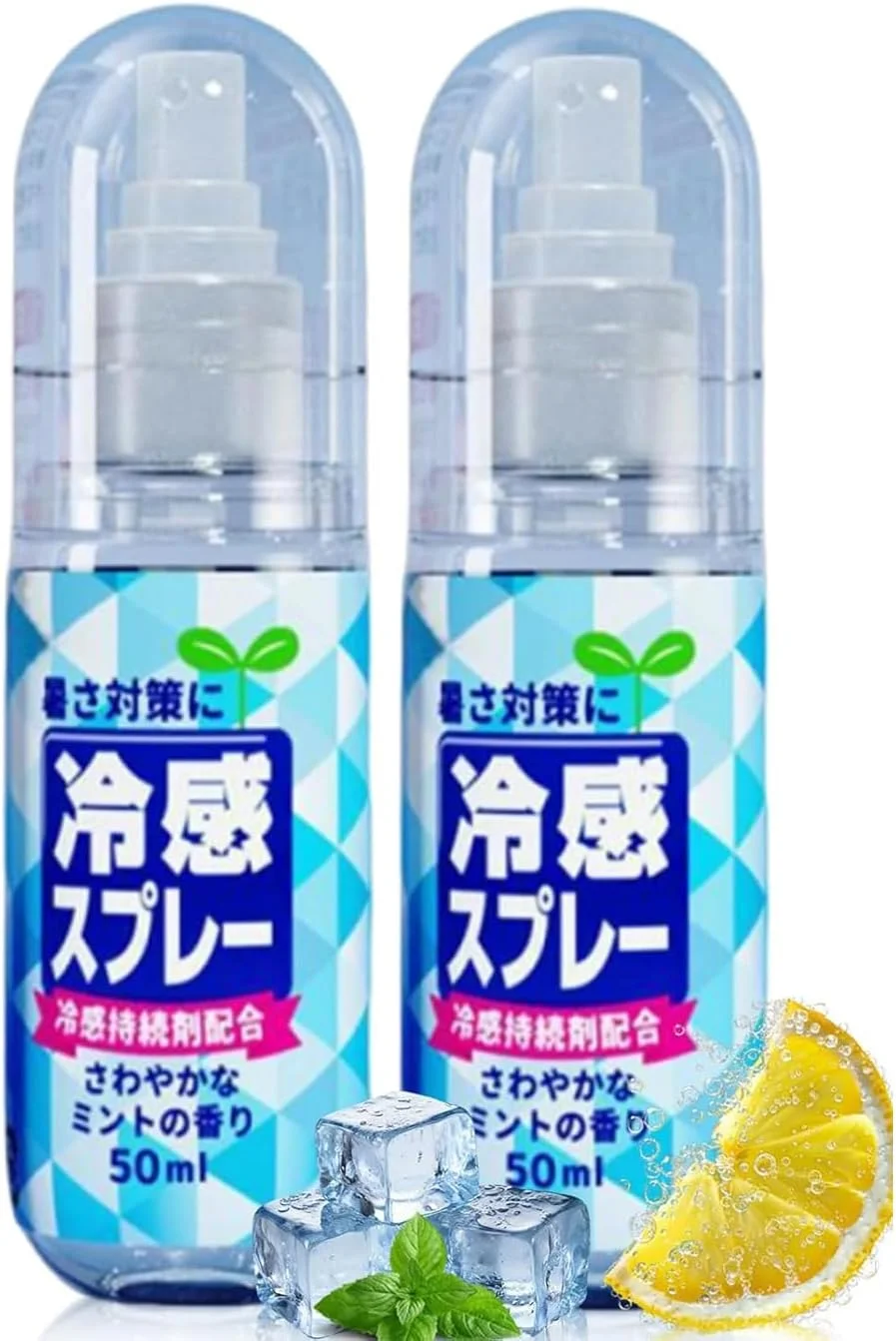 اسپری خنک کننده بدن 2 عددی - اسپری ملایم، تسکین دهنده و مرطوب کننده، اسپری فوری خنک کننده صورت و بدن قابل حمل برای پیاده روی، کمپینگ، قدم زدن