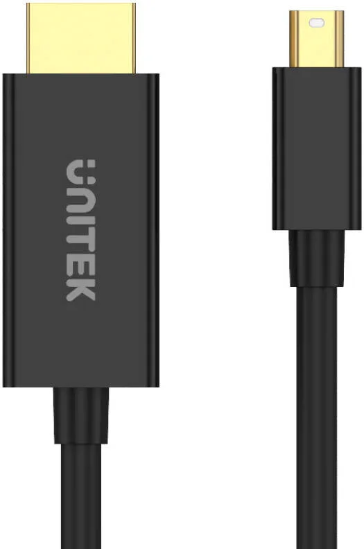 کابل تبدیل Mini DisplayPort به HDMI 1.4 یونیتک 4K 30Hz، پشتیبانی از رزولوشن 3840 x 2160P @30Hz، HDCP2.2، HDR، و ویدئو سه بعدی، انتقال صدا، Plug And Play، طول کابل 2 متر. مشکی | V1152A