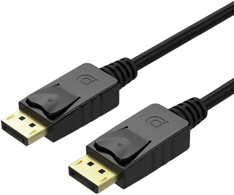 کابل DisplayPort 1.2 یونی‌تک با رزولوشن 4K 60Hz، 1440p@144Hz، 1080p@240Hz، روکش طلا، سیم مسی درجه یک، شیلد فویل آلومینیومی، شیلد بافته شده، طول کابل 2 متر، مشکی | Y-C608BK