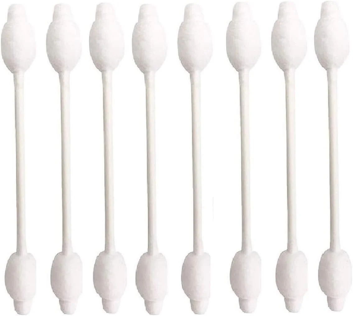 گوش پاک کن پنبه ای کودک Rouceyxin، گوش پاک کن ایمن کودک بدون عطر و کلر، 100% زیست تخریب پذیر و ملایم، جوانه های پنبه ای ضد حساسیت کودکان | 4 بسته 56 عددی (224 عدد در مجموع)