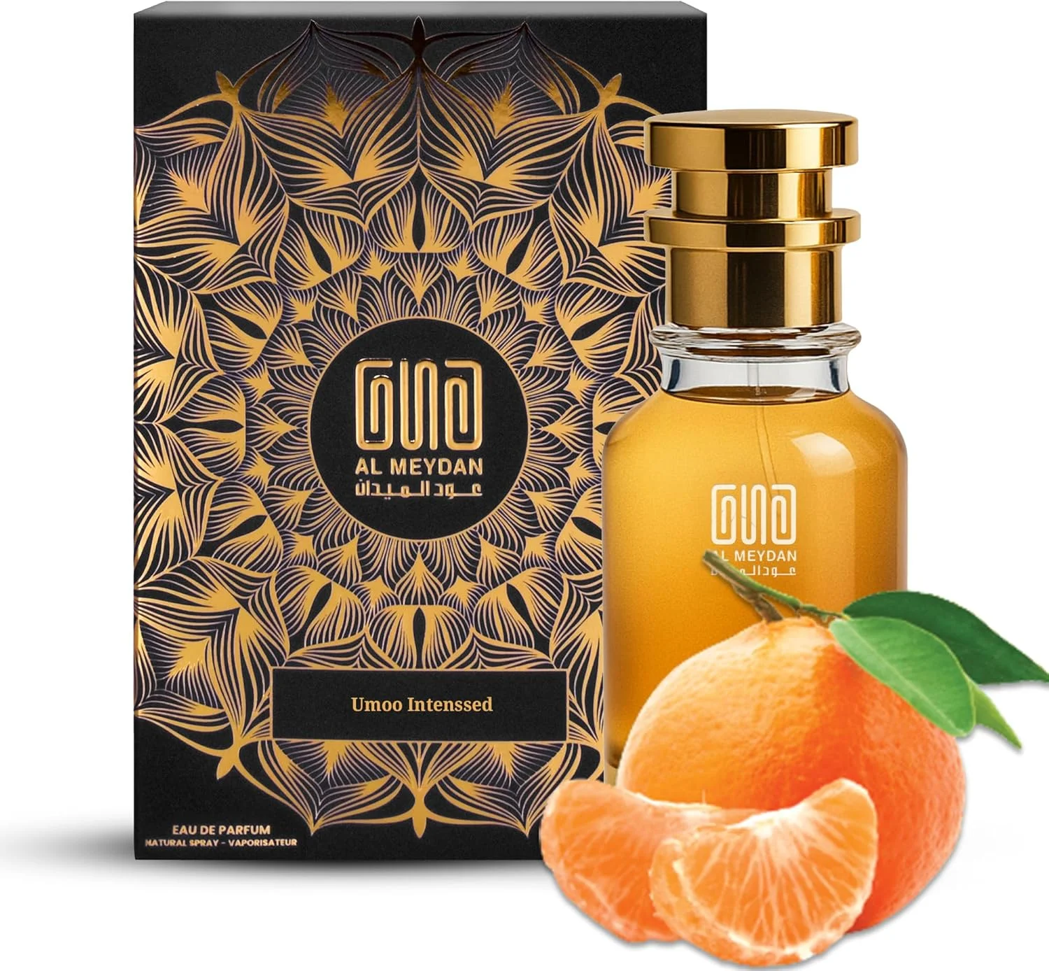 عطر روغنی مردانه - رایحه ای از اومو اینتنسد - عطر روغنی شرقی چوبی بدون الکل با نارنگی ماندارین، زنبق، دانه تونکا و چرم - ماندگاری طولانی (100 میلی لیتر)