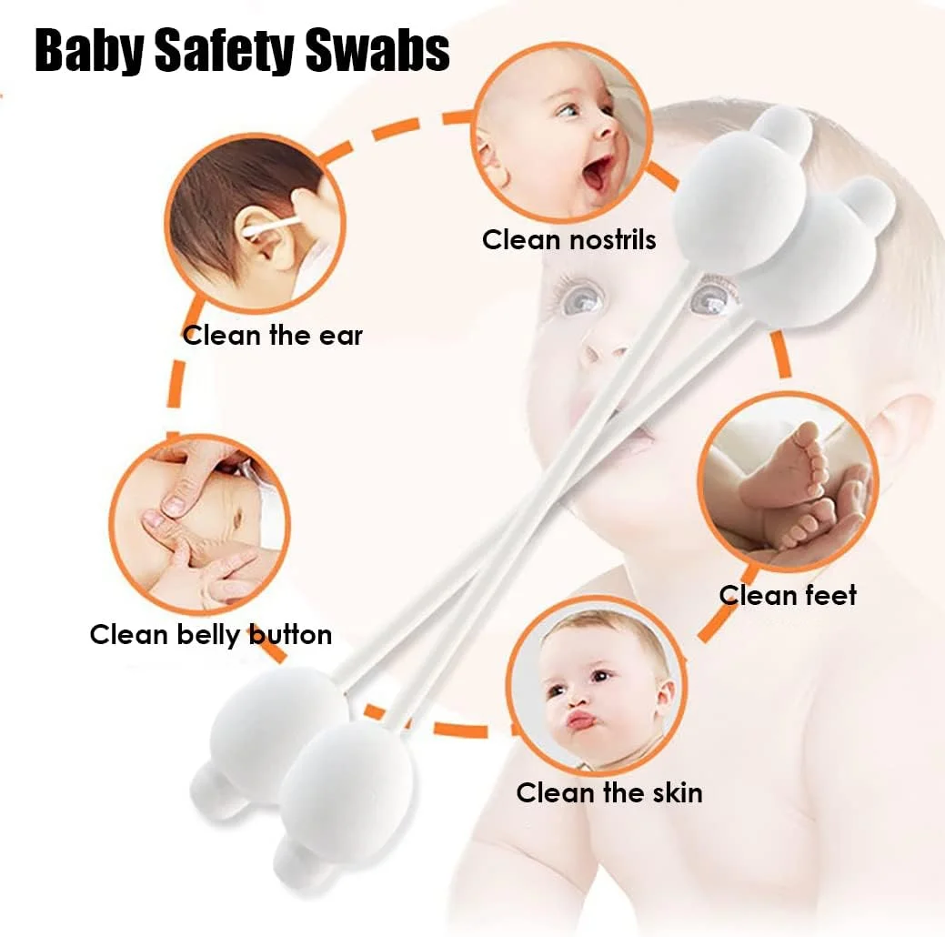 گوش پاک کن پنبه ای کودک Rouceyxin، گوش پاک کن ایمن کودک بدون عطر و کلر، 100% زیست تخریب پذیر و ملایم، جوانه های پنبه ای ضد حساسیت کودکان | 4 بسته 56 عددی (224 عدد در مجموع) گوش پاک کن پنبه ای کودک Rouceyxin، گوش پاک کن ایمن کودک بدون عطر و کلر، 100% زیست تخریب پذیر و ملایم، جوانه های پنبه ای ضد حساسیت کودکان | 4 بسته 56 عددی (224 عدد در مجموع)