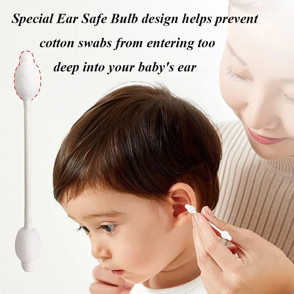 گوش پاک کن پنبه ای کودک Rouceyxin، گوش پاک کن ایمن کودک بدون عطر و کلر، 100% زیست تخریب پذیر و ملایم، جوانه های پنبه ای ضد حساسیت کودکان | 4 بسته 56 عددی (224 عدد در مجموع) گوش پاک کن پنبه ای کودک Rouceyxin، گوش پاک کن ایمن کودک بدون عطر و کلر، 100% زیست تخریب پذیر و ملایم، جوانه های پنبه ای ضد حساسیت کودکان | 4 بسته 56 عددی (224 عدد در مجموع)