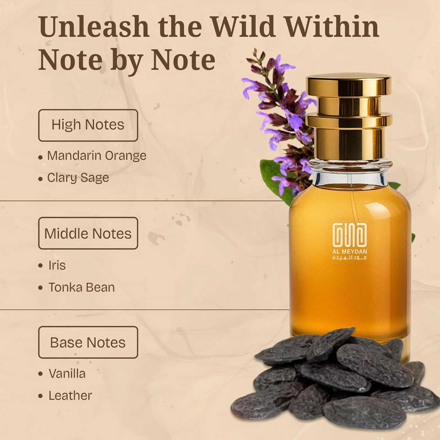 عطر روغنی مردانه - رایحه ای از اومو اینتنسد - عطر روغنی شرقی چوبی بدون الکل با نارنگی ماندارین، زنبق، دانه تونکا و چرم - ماندگاری طولانی (100 میلی لیتر)