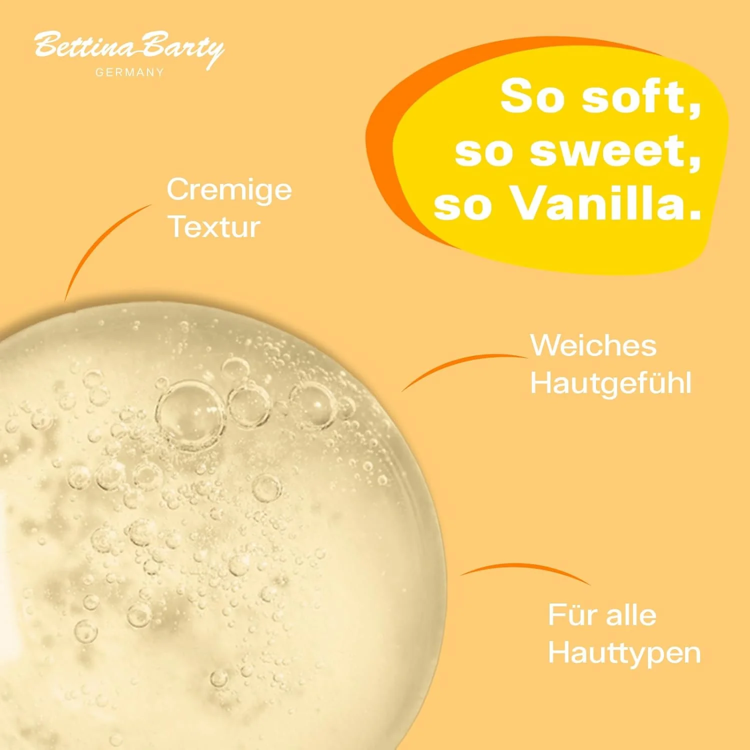 ژل حمام و دوش وانیلی بتینا بارتی 6 عدد 500 میلی لیتری - ژل دوش با رایحه وانیل - پاک کننده ملایم و مراقبت مرطوب کننده برای انواع پوست