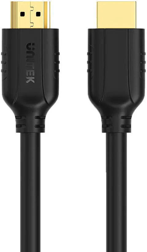 کابل HDMI 4K@60Hz یونیتک، رزولوشن 4K@60Hz، سرعت انتقال بالا تا 18 گیگابیت بر ثانیه، پشتیبانی از ویدیو 3D، سیم مسی 30AWG، طول کابل 5 متر، مشکی | C11079BK-5M