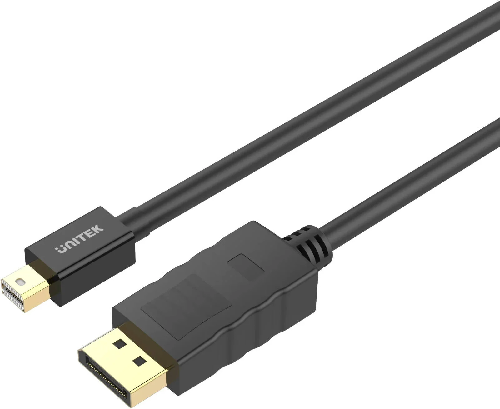 کابل Mini DisplayPort به DisplayPort 1.2 یونی‌تک با رزولوشن 4K@60Hz، کانکتور روکش طلا، سیم مسی با کیفیت، 1440p@144Hz، 1080p@240Hz، طول کابل 2 متر، مشکی | Y-C611BK
