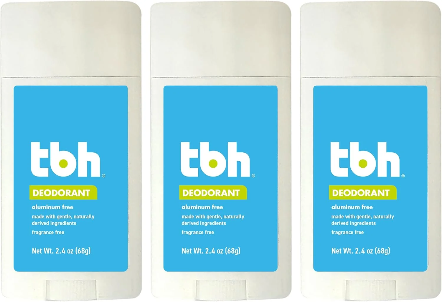 دئودورانت کودکانه TBH - فاقد آلومینیوم، بدون عطر، دئودورانت طبیعی برای کودکان و نوجوانان - حاوی زغال فعال، روغن نارگیل و پودر آروروت - محافظت ایمن و ملایم در برابر بو - 68 گرم (بسته 3 عددی)