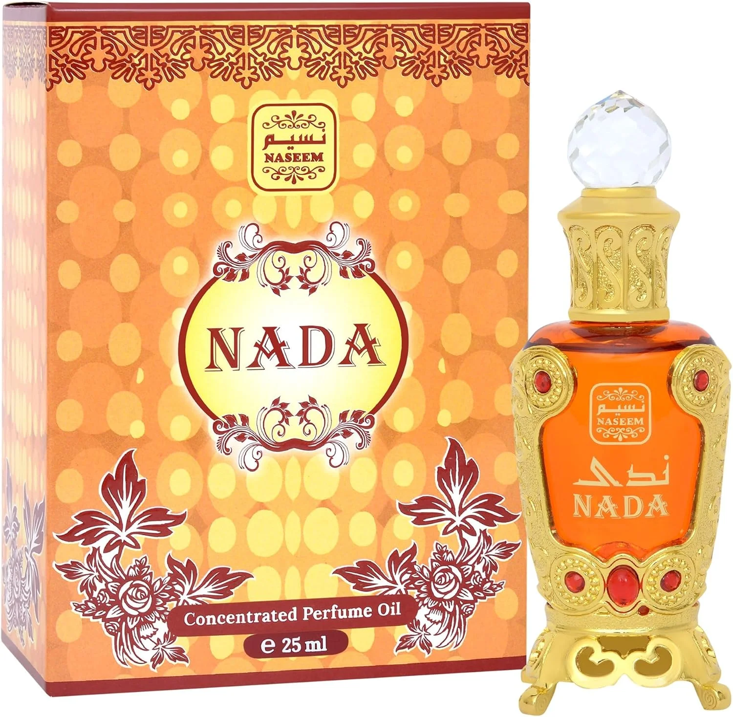 روغن عطر نسیم ندا 25 میلی لیتر - رایحه مجلل گل، مشک وانیلی و چوب صندل - ماندگاری طولانی، عطر روغنی بدون الکل برای تمام مناسبت ها - برای دوستداران عطر