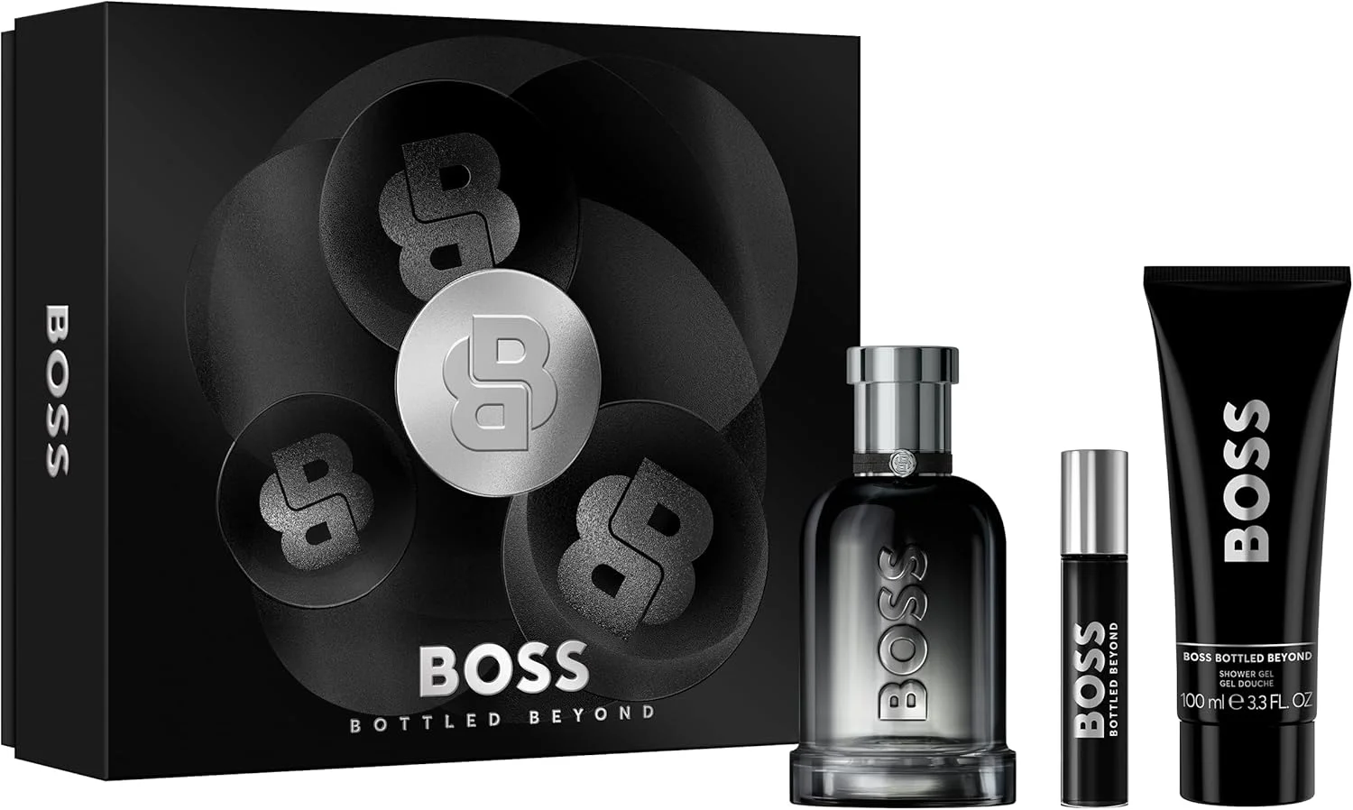 ست هدیه سه تایی ادو پرفیوم و ژل دوش مردانه BOSS Bottled Beyond
