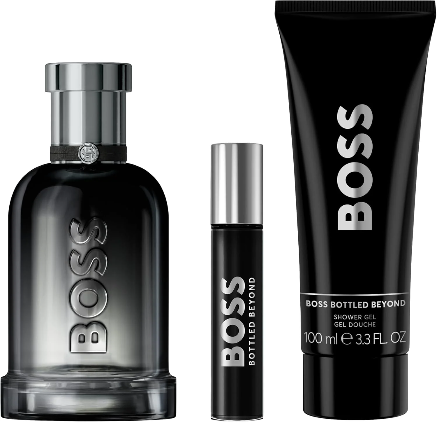 ست هدیه سه تایی ادو پرفیوم و ژل دوش مردانه BOSS Bottled Beyond