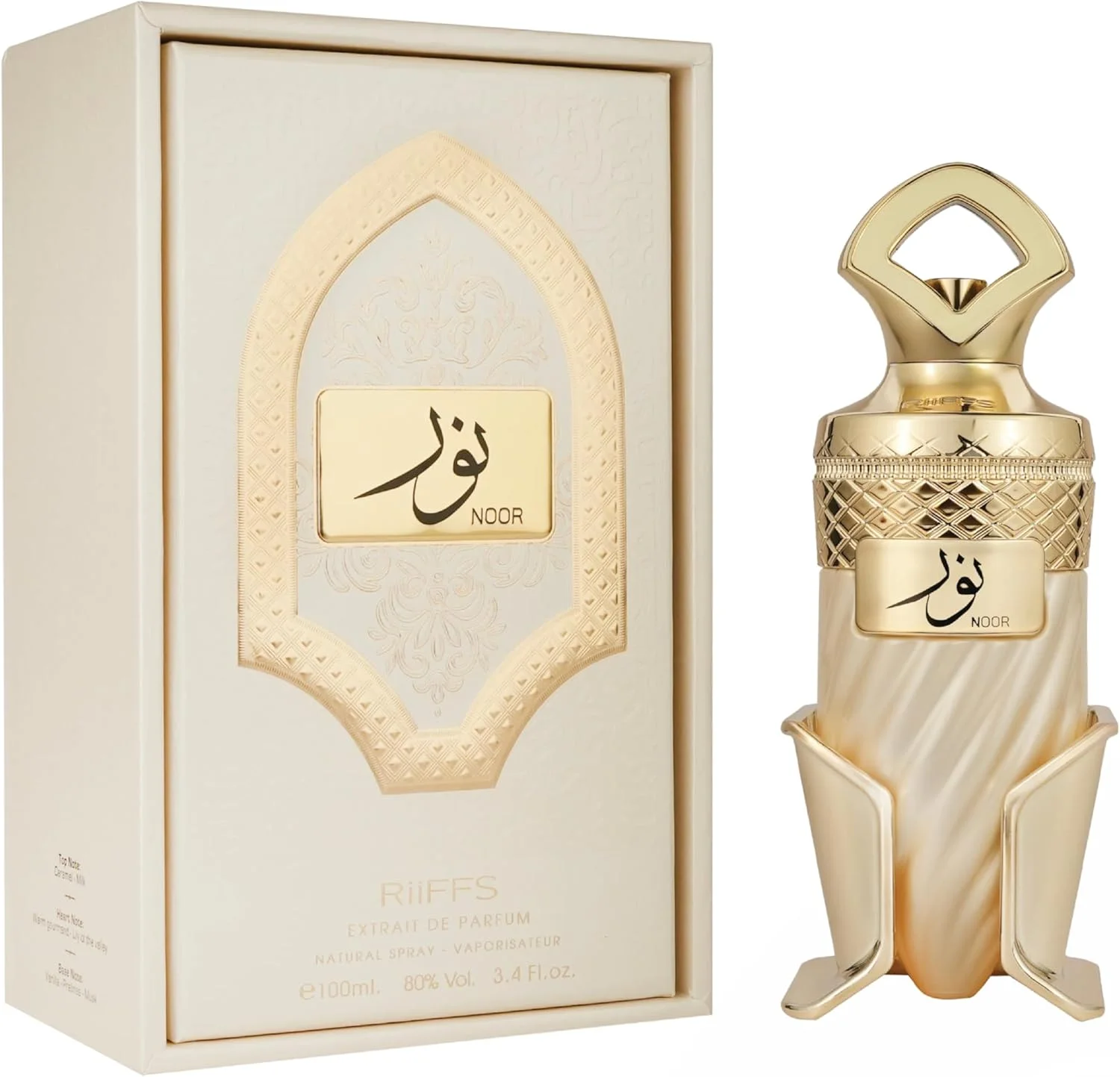 عطر نور از ریفس برای آقایان و بانوان | ادو پرفیوم ماندگار | رایحه درخشان مرکبات و یاس | چوب صندل نرم و گل های سفید | رایحه ای نشاط بخش و ظریف، بطری مناسب مسافرت، 100 میلی لیتر