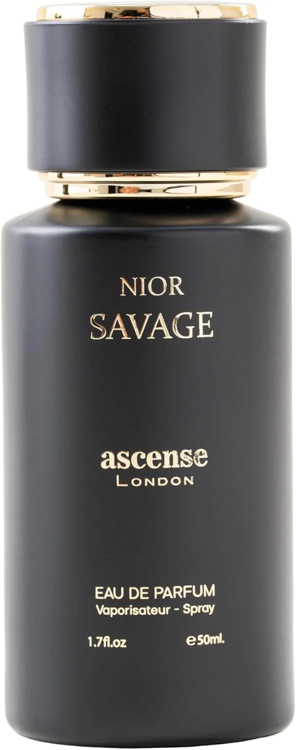 ادکلن مردانه نیور ساوج از آسنز لندن 50 میل | عطر مردانه ماندگار با رایحه های تازه، ادویه ای و کهربایی | بهترین عطرها برای مردان