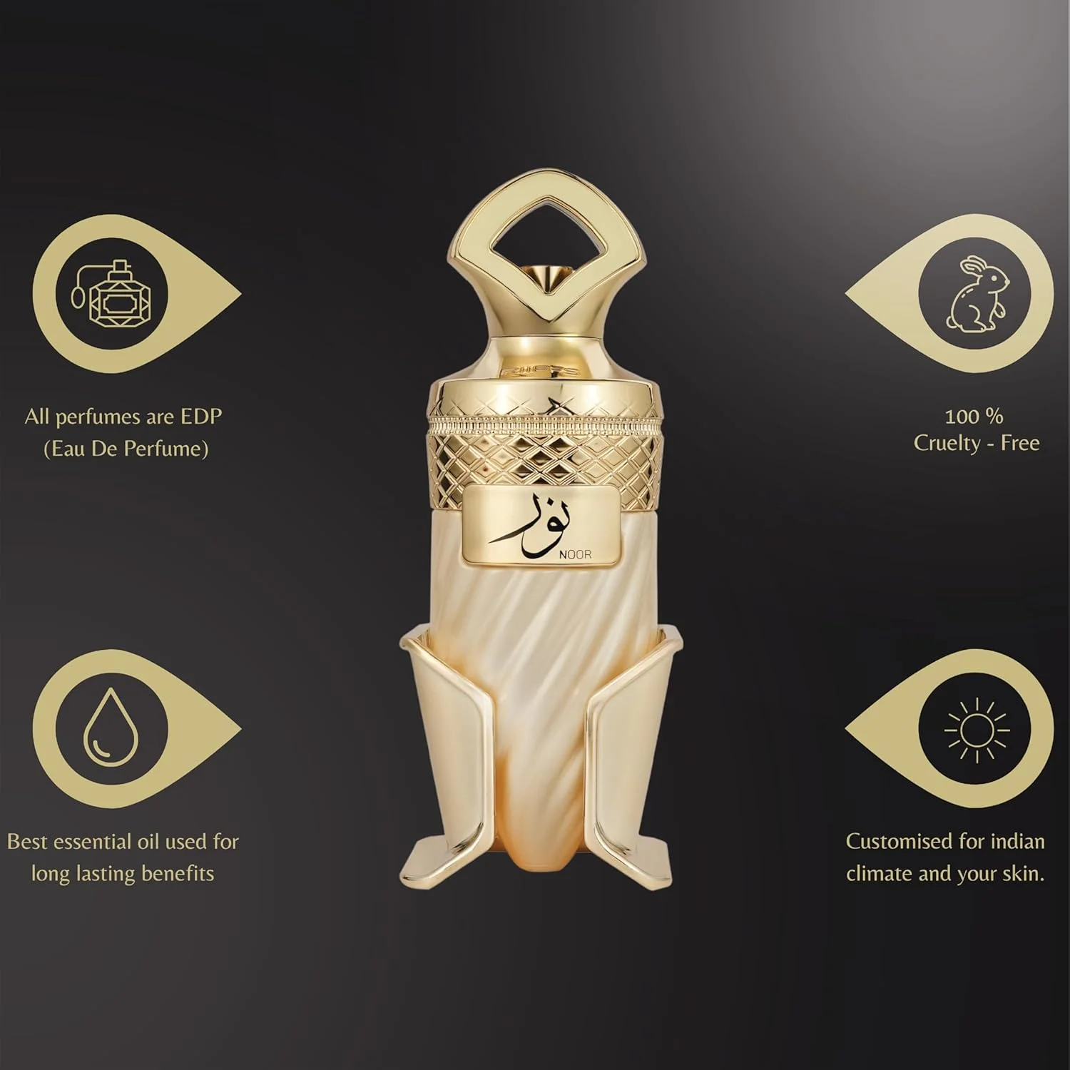 عطر نور از ریفس برای آقایان و بانوان | ادو پرفیوم ماندگار | رایحه درخشان مرکبات و یاس | چوب صندل نرم و گل های سفید | رایحه ای نشاط بخش و ظریف، بطری مناسب مسافرت، 100 میلی لیتر