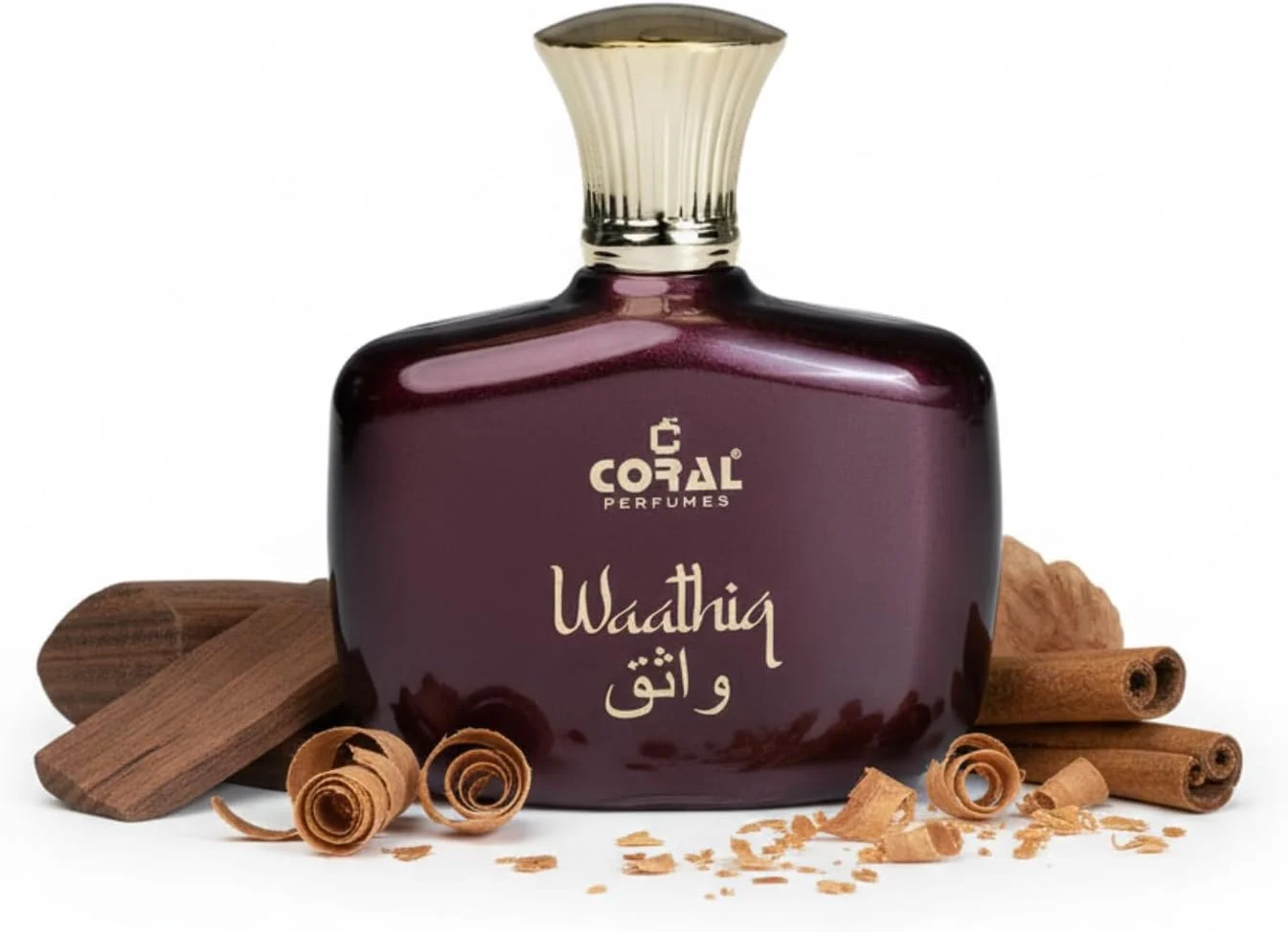 عطر مردانه واثق کورال | رایحه لوکس ماندگار | مرکبات پر جنب و جوش، اسطوخودوس معطر و رایحه مشک چوبی ادو پرفیوم - 100 میلی لیتر | ساخت دبی توسط کورال پرفیومز