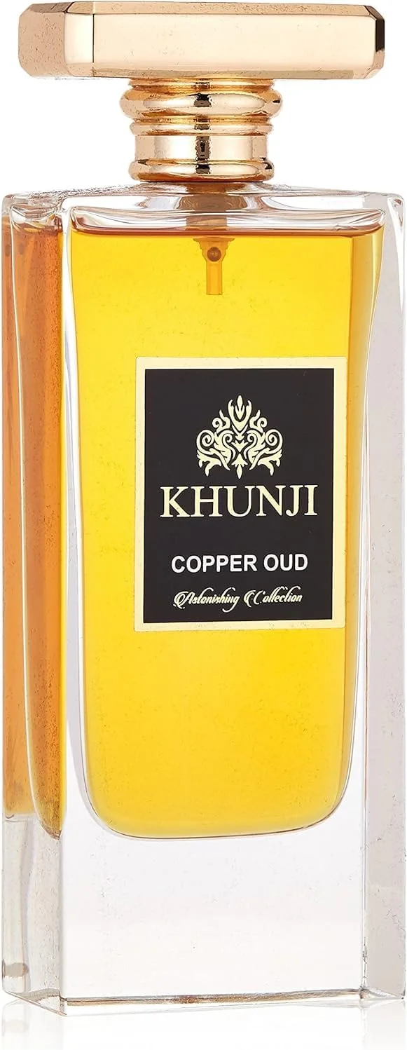 عطر مردانه - ادو پرفیوم - Khunji Copper Oud از Aris - رایحه گرم و چوبی عود برای مردان - رایحه ماندگار - ادکلن مردانه - 100 میلی لیتر