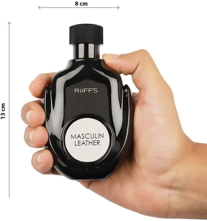عطر مردانه چرمی مردانه Riiffs | رایحه ای قوی و کلاسیک | بدون تست حیوانی، ادو پرفیوم ماندگار | هدیه عالی، 100 میلی لیتر