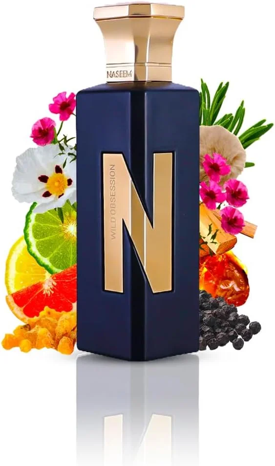 ادکلن معطر نسیم Wild Obsession Aqua حجم 75 میلی لیتر سری N - رایحه ملایم ادو پرفیوم برای آقایان و بانوان - ماندگاری طولانی، رایحه ضد حساسیت با رایحه فلفل سیاه و مرکبات