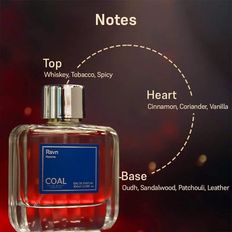 عطر مردانه لوکس کول بیوتی راون هوم ادو پرفیوم با رایحه های ویسکی، تنباکو، عود، چوب صندل، دارچین و وانیل | ماندگاری بالا | هدیه برای مردان | برای او | 100 میلی لیتر