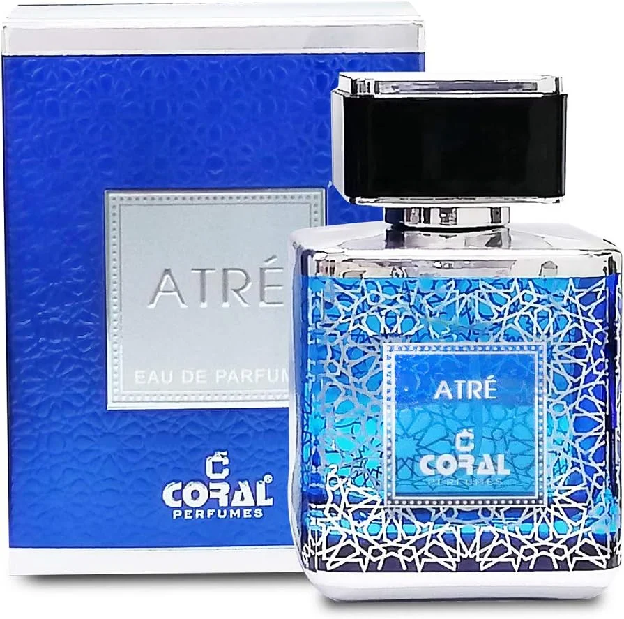 ادکلن مردانه کورال آتر - 100 میلی لیتر | ادو پرفیوم | رایحه معطر و تند ماندگار با نت های هل، اسطوخودوس، زنبق، وانیل و چوبی